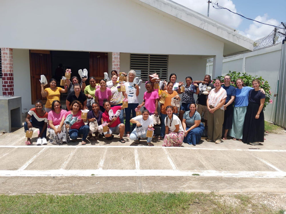 Samaritan's Feet community distribution event with Orthofeet footwear